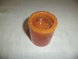 Orange Resin Candle Holder  - $10.95 CAD