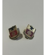 Pair of unit crest insignia pins 730th quartermaster battalion - $8.80