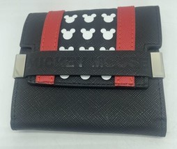 Loungefly Disney Mickey Mouse Icon Black and Red Tri-Fold Wallet Great C... - $11.29