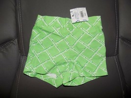 JANIE AND JACK COPACABANA BLOOMS GREEN LATTICE BRANCH SHORTS 3/6 MONTHS NEW - $21.90