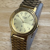 Vintage Citizen Quartz Watch 6031-077547 Small Unisex Gold Tone New Battery - £21.00 GBP