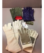 Vintage Lot of 4 Pairs of Women&#39;s Winter Gloves Fowles Cashmere Leather ... - £27.78 GBP