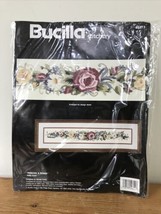 New Sealed Vintage Bucilla Stitchery Ribbons Roses 40311 Cross Stitch 4x22&quot; Kit - £31.44 GBP