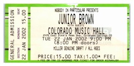 Junior Brown Concert Ticket Stub January 22 2002 Colorado Springs Colorado - £35.77 GBP