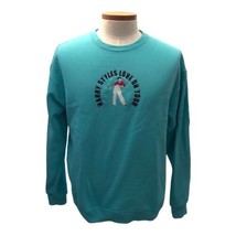 Harry Styles Love On Tour Concert Embroidered Pullover Sweatshirt Blue Large - £36.57 GBP