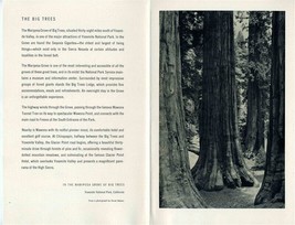 Ahwahnee Menu Ansel Adams Cover The Big Trees Mariposa Grove 1953 - £22.26 GBP