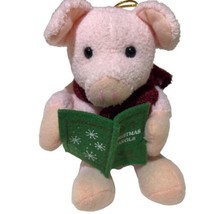 Dan Dee Collectors Choice 8” Pink Plush Pig Christmas Book Stuffed toy MTY - $12.61