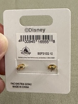 Disney Parks Mickey  Mouse Rose October Faux Birthstone Stud Earrings Gold Color image 5