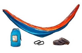 Sunny Sack Complete Hammock Double Fits Two People Nylon Blue Orange Easy Set Up - £19.04 GBP