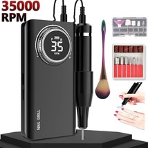 Pro 35000RPM Rechargeable Electric Nail Drill Machine Portable Manicure ... - £49.53 GBP
