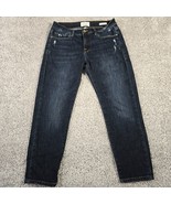 Frame Le Garcon Crop Womens Jeans Size 26 Blue Dark Wash Distressed Denim - $39.95