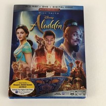 Disney Aladdin Movie Blu Ray DVD Bonus Features Will Smith New Sealed 2019 - £15.53 GBP