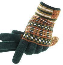 Green Autumn And Winter Man Lengthened Warm Knitted Wool Fluff Gloves - $19.44