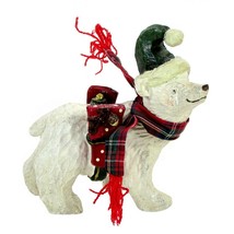 Kurt Adler Snowtown Snowfolk - Polar Bear 4.5&quot; Figurine Animals Christmas J8451 - £27.67 GBP