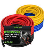 14 Gauge Wire (50Ft Each- Black/Red/Blue/Yellow) Copper Clad Aluminum CC... - $26.87