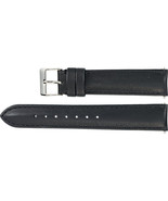Men&#39;s 18mm Regular Black Leather Water-Resistant Padded Watch Strap Band - £24.95 GBP