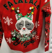 NEW Womens Light Up Ugly Xmas Sweater &quot;Nope Not Today&quot; Grumpy Cat Size Small - £13.10 GBP