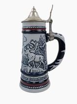 Avon Wildlife Stein 1976 Pewter Hinged Lid Brazil Alaskan Moose Cologne Boxed - £20.19 GBP