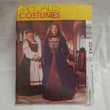 McCall&#39;s Costumes 2243 Renaissance Skirt Blouse Headpiece Veil Sizes 18W... - $13.81