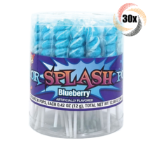 Full Tub 30x Pops Albert&#39;s Color Splash Blueberry Twist Pops Candy | .42oz - £14.21 GBP