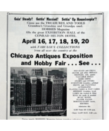 1961 Chicago Antiques Exposition Fair Advertisement Conrad Hilton Hotel ... - €25,77 EUR