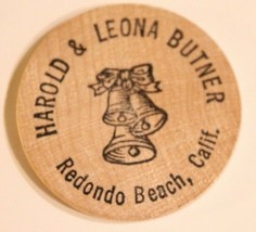 Vintage Redondo Beach California Wooden Nickel 1977 - $4.94