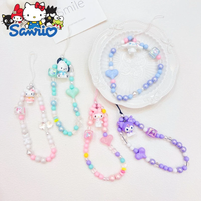 Sanrio Mobile Phone Chain Hello Kitty Kuromi Mymelody Cinnamoroll Pachacco Pom - £9.11 GBP