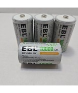 EBL D Size Rechargeable Batteries D Cell 10000mah NiMH Battery 4-Pack - $294.43 MXN