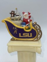 Danbury Mint 2008 LSU Tigers Christmas Tree Ornament Sleigh With Tags No Box - $29.70