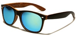 New Wood Plastic Frame Wayfarer Frame Lens Sunglasses Unisex Retro Quality Blue - £6.12 GBP