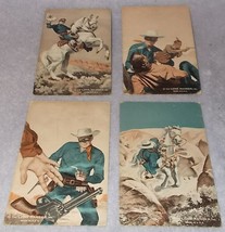 Cowboy Western Movie Star Color Arcade Cards Lot of 4 Lone Ranger Tonto Silver - £15.71 GBP