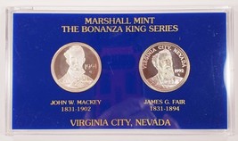 Marshall Mint The Bonanza King Series 2 1 Oz. Silver Round Medals Mackey... - £77.86 GBP