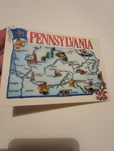 Vintage Postcard Post Card VTG Photograph Pennsylvania State Map - £7.04 GBP