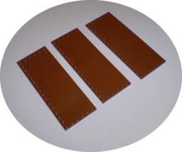 3 Used LEGO Brown Tile 6 x 16 with Studs on 3 Edges 6205 - £7.80 GBP