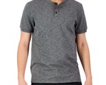Alfani Men&#39;s Short-Sleeve Blurred Feeder Stripe Henley T-Shirt Grey/Blac... - $13.99