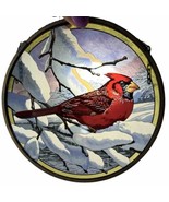 Stained Glass Bird Sunbathers-Set Of 3 Cardinal Chickadee Robin - £25.63 GBP