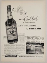 1950 Print Ad Pneumatic Packaging,Bottling Old Grand Dad Kentucky Bourbon Whisk. - $17.65