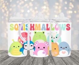 Personalized Squishmallow Design 12oz 2 in 1 Stainless Steel Dual Lid Si... - £14.34 GBP