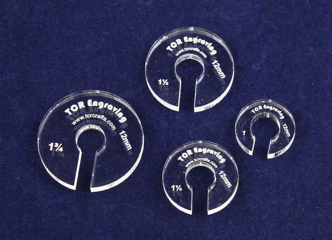 4 Hopper Foot Offsets for 12mm Foot - Template - Quilting - $10.99