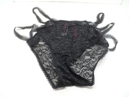 Adore Me Women&#39;s Hipster Lace Mesh See Through Panty 07656 Black Size Small - $4.74