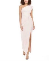 Adrianna Papell Ruffled One-Shoulder Gown - £51.55 GBP
