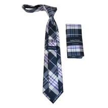 Men's Nautica Tie and Hankie Set Woven Silky Feel #Nautica-2 Lavender image 5