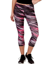 NWT Ideology Womens Printed Cropped Leggings XS Pink and Black - £22.37 GBP