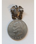 WW2 US Blu Navy Ufficiale Cappello Insignia Aquila Pin 10K Gf 925 Argento - $527.65 MXN