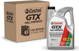 Castrol GTX Full Synthetic 5W-30 Motor Oil, 5 Quarts, Pack of 3 - £97.30 GBP