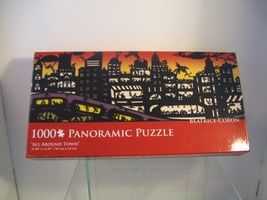 Panoramic Puzzle All Around Town Beatrice Coron 1000 Pcs Complete 37.80&quot; x 13.39 - £11.15 GBP