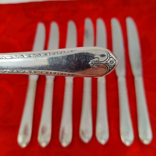 8 BK 1940&#39;S Wm ROGERS &quot;EXQUISITE&quot; Butter Knives Silver Plated Beautiful - $24.98