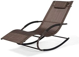 Mansion Home Lounge Chair, Outdoor Chaise Lounge with Detachable Pillow for - £92.53 GBP