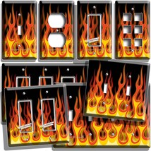 Hot Rod Burning Red Yellow Flame Light Switch Outlet Wall Plate Car Garage Decor - £9.58 GBP+