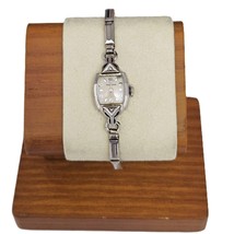 Vintage Women&#39;s Waltham Watch - 1960&#39;s - 10k Gold Filled Bezel w/ Diamonds - £55.62 GBP